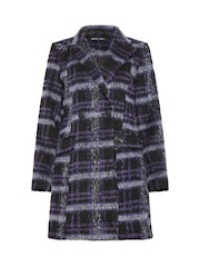M&Co Black Check Open Front Coat - Image 5 of 6