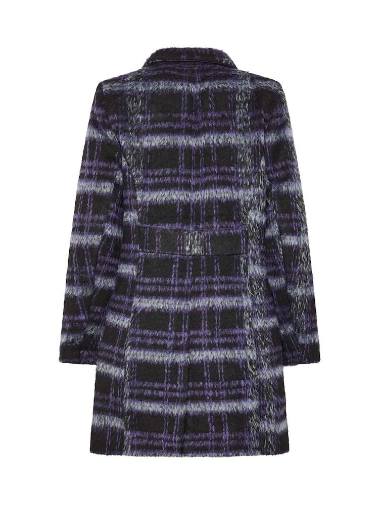 M&Co Black Check Open Front Coat - Image 6 of 6