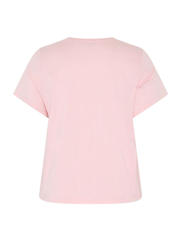Yours Curve Pink Embroidered Bow T-Shirt - Image 6 of 6 Yours Curve Pink Embroidered Bow T-Shirt - Image 6 of 6