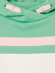 Joules Haley Green Colourblock Hoodie - Image 5 of 5