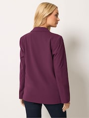 M&Co Purple Button Front Tailored Blazer - Image 4 of 7