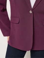 M&Co Purple Button Front Tailored Blazer - Image 5 of 7