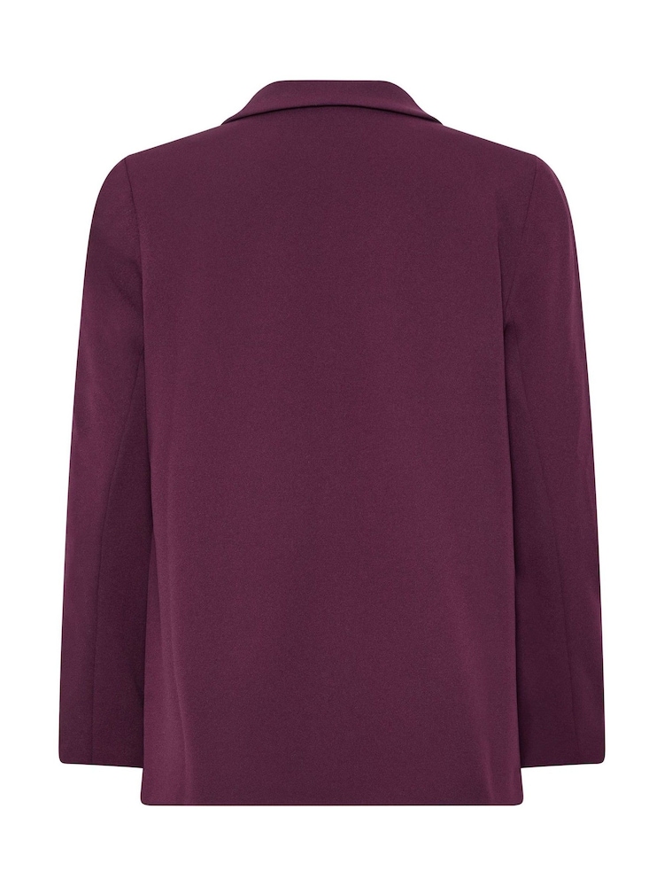 M&Co Purple Button Front Tailored Blazer - Image 7 of 7 M&Co Purple Button Front Tailored Blazer - Image 7 of 7