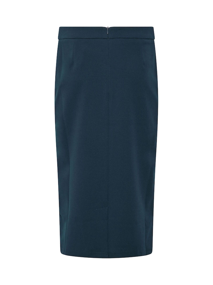 M&Co Blue Tab Detail Pencil Skirt - Image 6 of 6 M&Co Blue Tab Detail Pencil Skirt - Image 6 of 6