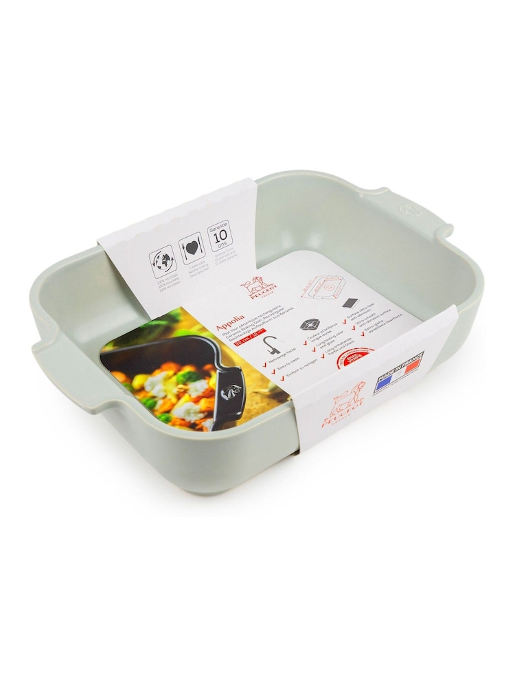 Peugeot Sage Green Ceramic 25cm Rectangle Oven Dish - Image 6 of 6 Peugeot Sage Green Ceramic 25cm Rectangle Oven Dish - Image 6 of 6
