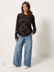 M&Co Petite Floral Printed Jumper - Bild 2 von 6