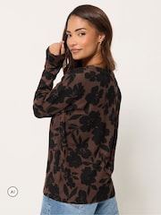 M&Co Petite Floral Printed Jumper - Bild 3 von 6