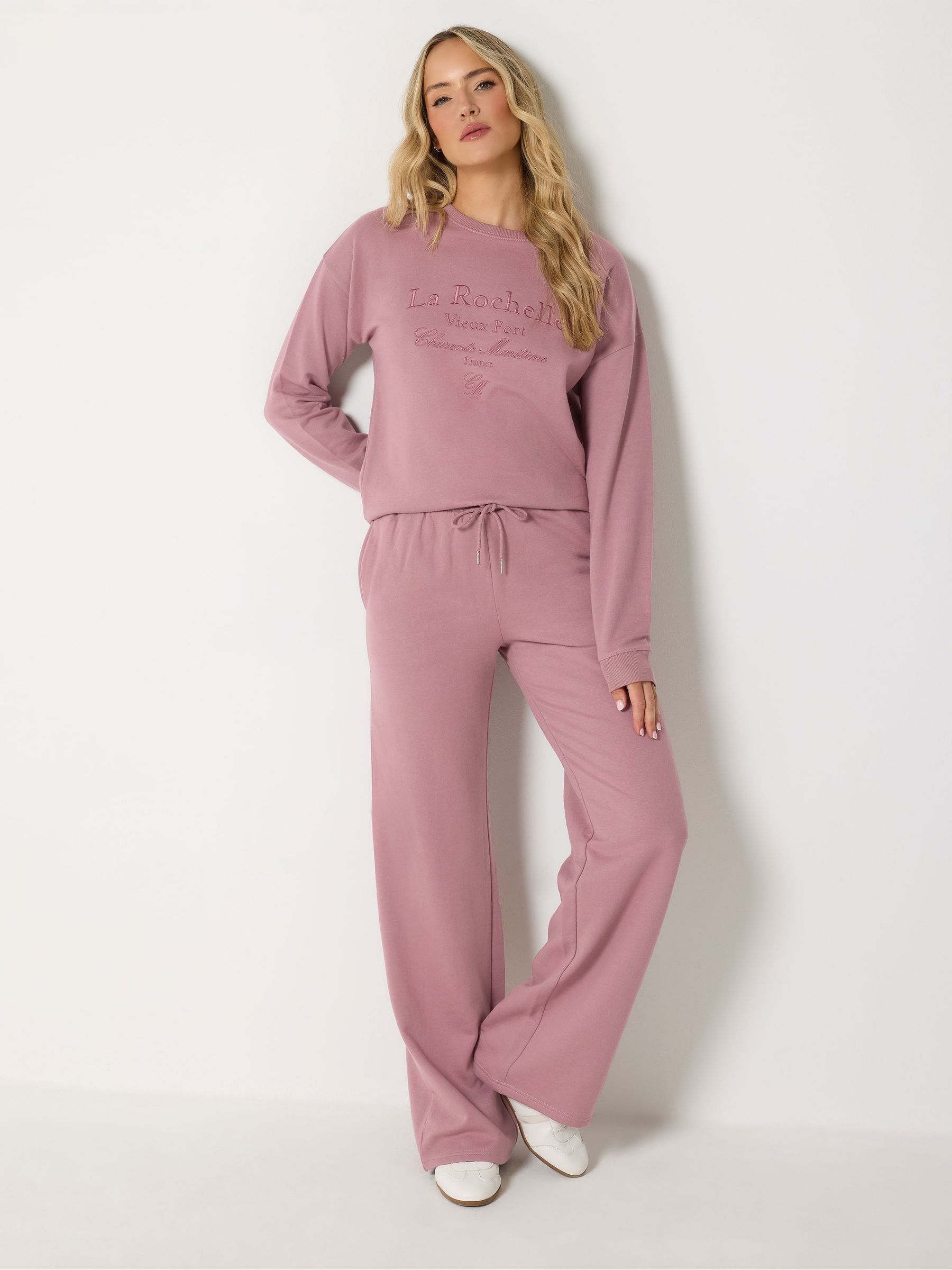 Long Tall Sally Women's Pink Tall Wide Leg Joggers In | : Large - Image 2