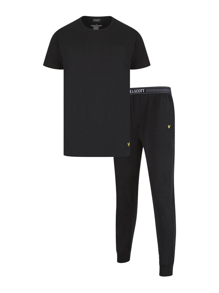 Lyle & Scott Black 100% Cotton Cash And Pyjama Set - Image 1 of 7