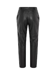 M&Co Black Premium Real Leather Trousers - Image 6 of 6