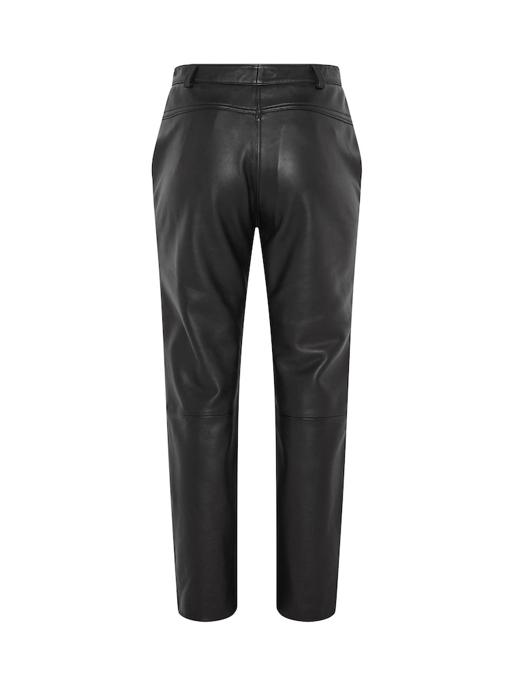 M&Co Black Premium Real Leather Trousers - Image 6 of 6 M&Co Black Premium Real Leather Trousers - Image 6 of 6