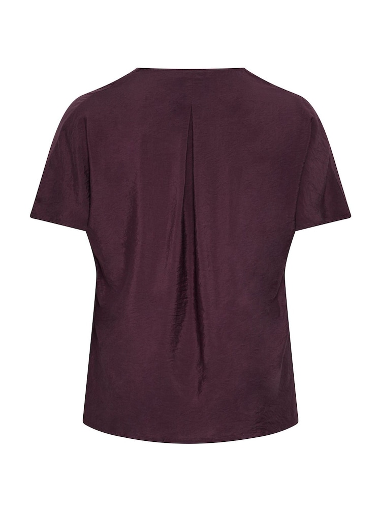 Yours Curve Purple V Grown On Sleeve Blouse - Image 6 of 6 Yours Curve Purple V Grown On Sleeve Blouse - Image 6 of 6