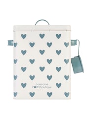 Pawsome Paws Boutique Teal Green Pet Food Storage Tin With Scoop - Image 3 of 4