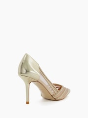 Dune London Gold Access Diamanté Mesh Panelle Courts - Image 1 of 4