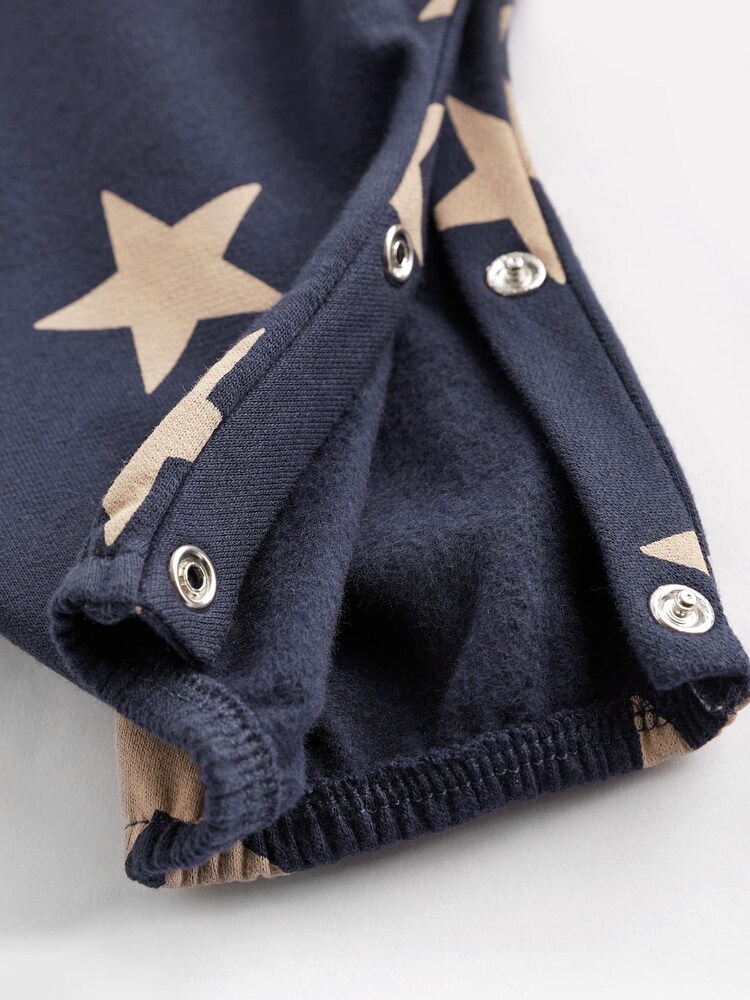 Navy Blue Star Jersey Baby Dungarees And Bodysuit (0mths-2yrs) - Image 8 of 10