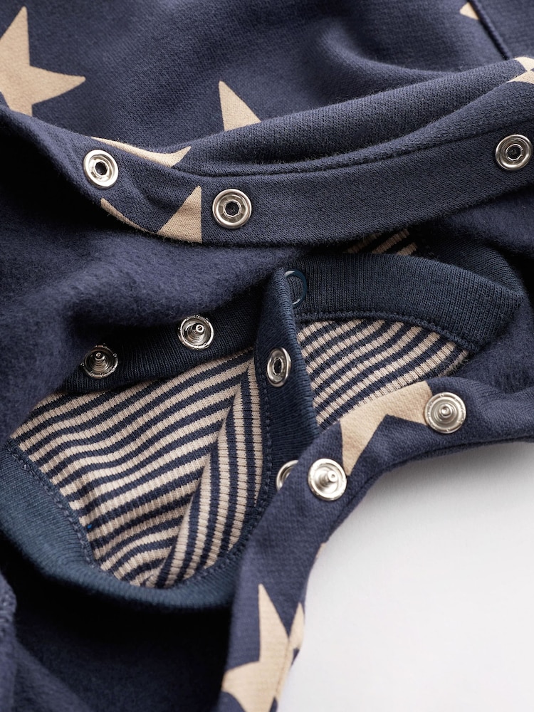 Navy Blue Star Jersey Baby Dungarees And Bodysuit (0mths-2yrs) - Image 9 of 10