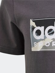 adidas Khaki Green Kids Sportswear 100% Cotton Camo Linear Graphic T-Shirt - Image 11 of 11