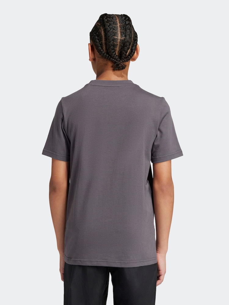 adidas Khaki Green Kids Sportswear 100% Cotton Camo Linear Graphic T-Shirt - Image 2 of 11