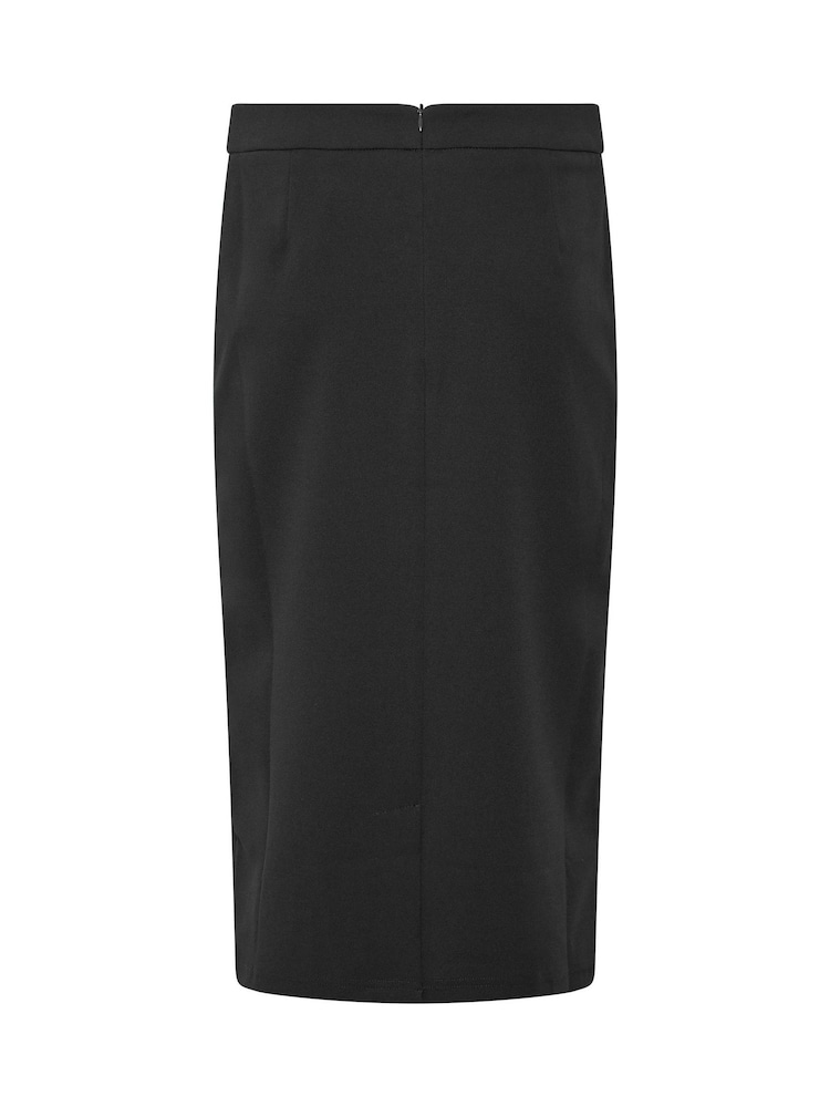 M&Co Black Tab Detail Scuba Pencil Skirt - Image 6 of 6 M&Co Black Tab Detail Scuba Pencil Skirt - Image 6 of 6