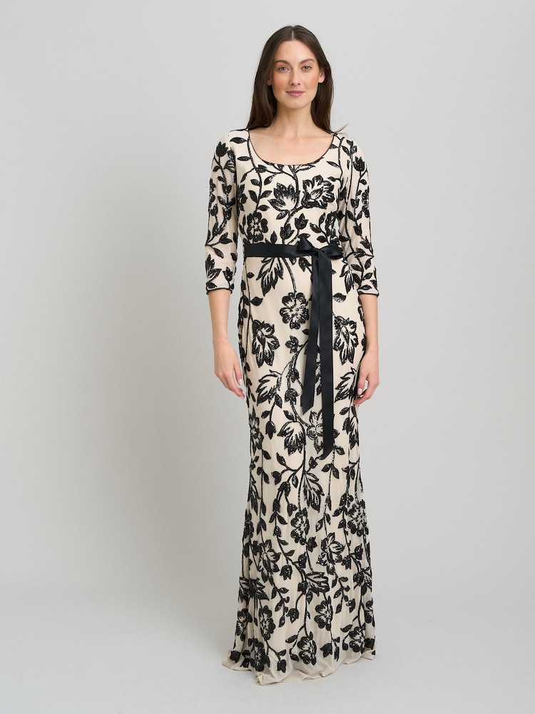 Gina Bacconi Murphy Embroidered Sequin Maxi Dress - Bild 1 von 7