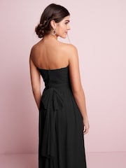Black Mesh Multiway Bridesmaid Wedding Maxi Dress - Image 6 of 9