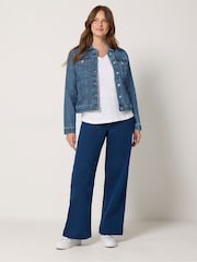 M&Co Blue Button Detail Denim Jacket - Image 2 of 6