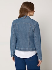 M&Co Blue Button Detail Denim Jacket - Image 3 of 6