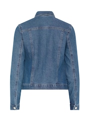 M&Co Blue Button Detail Denim Jacket - Image 6 of 6