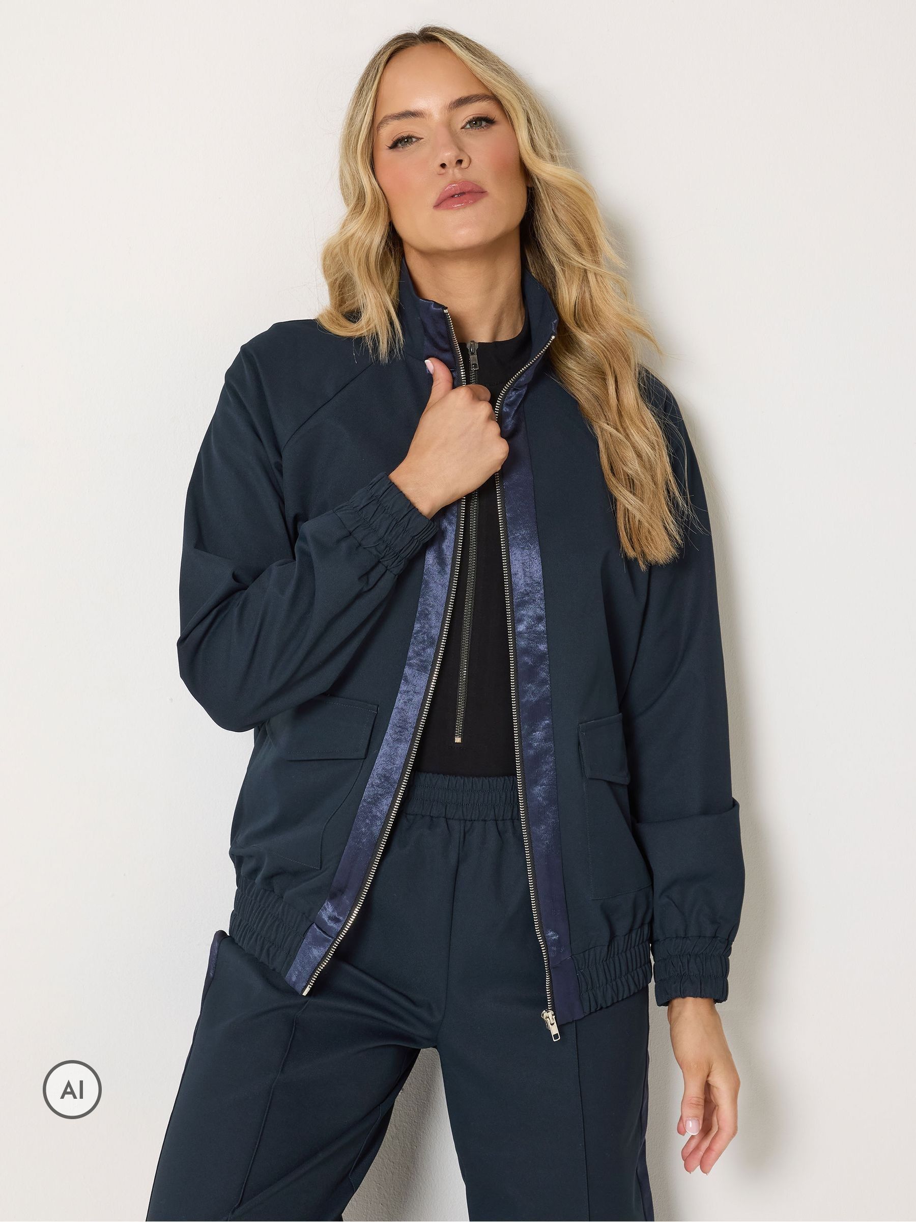 Long Tall Sally Women's Dark Navy Tall Funnel Neck Jacket In | Size: 20 - Image 2