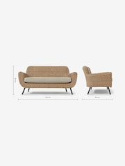 MADE.COM Natural Jonah Garden 2 Seater Sofa Polyrattan - Image 4 of 7