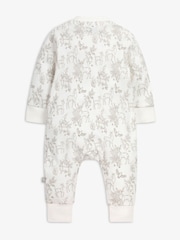 The Little Tailor Baby Front Zip Soft 100% Cotton Sleepsuit - Image 2 of 6