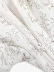 The Little Tailor Baby Front Zip Soft 100% Cotton Sleepsuit - Image 4 of 6