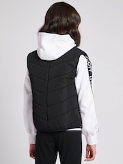 Lyle & Scott Girls Lightweight Chevron Quilt Black Gilet - Image 2 of 6