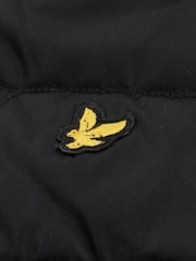 Lyle & Scott Girls Lightweight Chevron Quilt Black Gilet - Image 6 of 6