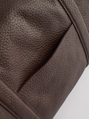 Brown Leather Holdall Bag - Image 10 of 13