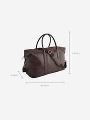 Brown Leather Holdall Bag - Image 4 of 13