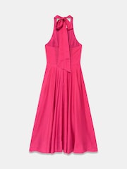 Mint Velvet Pink Linen Blend Halter Midi Dress - Image 7 of 7