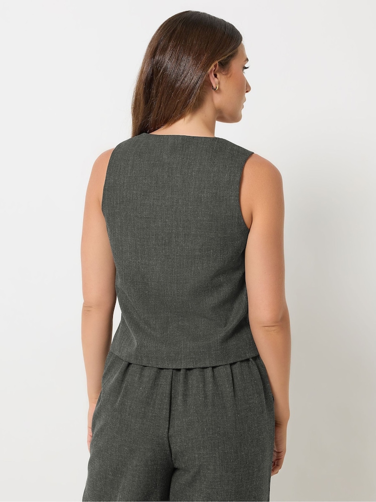 Long Tall Sally Grey Brushed Waistcoat - Image 2 of 7