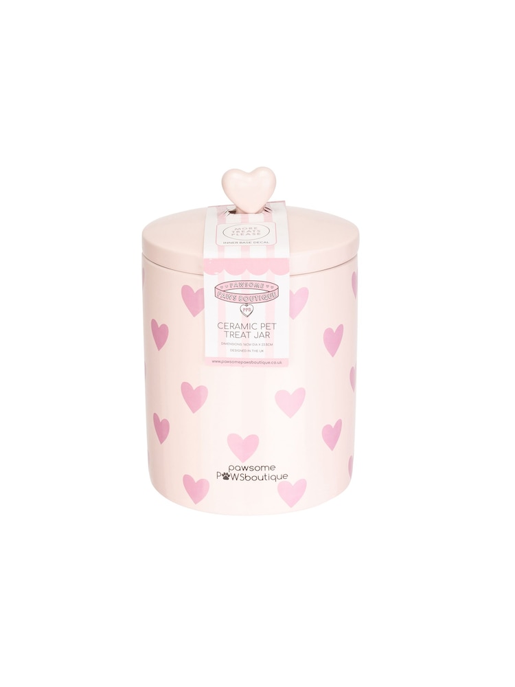 Pawsome Paws Boutique Pink Ceramic Pet Treat Jar - Image 5 of 5