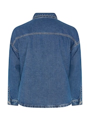 Bleu - Chemise en denim Yours Curve - Image 7 sur 7