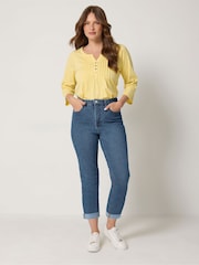 M&Co Midwash Blue Cropped Boyfriend Jeans - Image 2 of 5