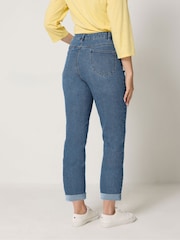 M&Co Midwash Blue Cropped Boyfriend Jeans - Image 3 of 5