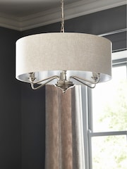 Brushed Chrome Burford 6 Light Chandelier Light - Image 2 of 5