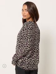 M&Co Natural Petite Animal Printed Jumper - Image 3 of 6