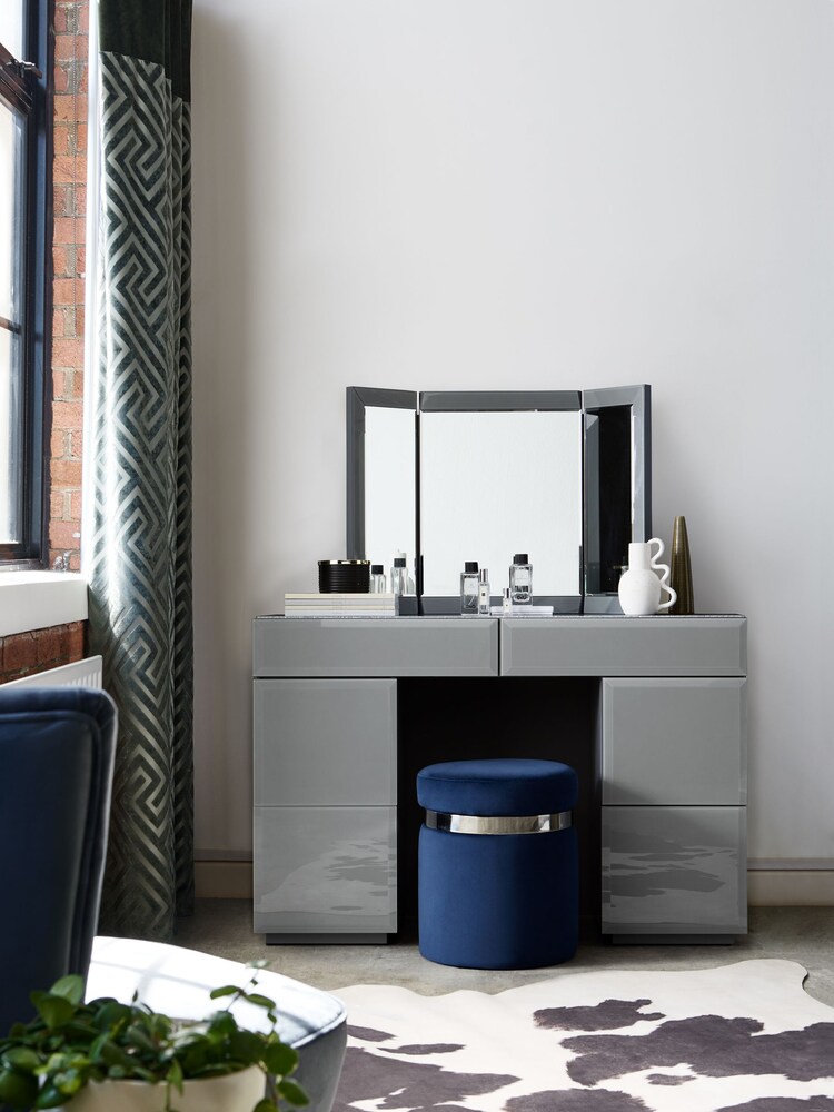 Grey Sloane Glass Collection Luxe Console Dressing Table - Image 1 of 6