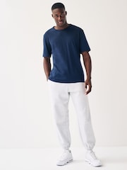 Light Grey Oversized Cotton Blend Cuffed Joggers - Image 2 of 9