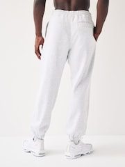 Light Grey Oversized Cotton Blend Cuffed Joggers - Image 3 of 9