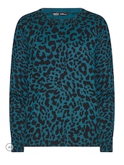 M&Co Blue Petite Animal Printed Jumper - Image 5 of 6
