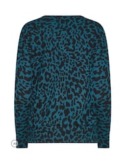 M&Co Blue Petite Animal Printed Jumper - Image 6 of 6