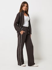 Marrón - Long Tall Sally Piped Wide Leg Joggers - Imagen 3 de 6